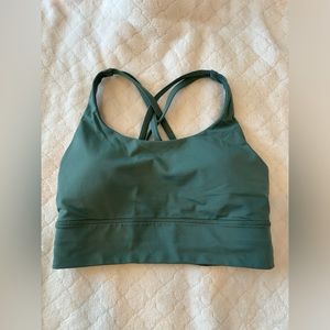 Lululemon Energy Longline bra medium support B-D cups in Medium Forest Size 6